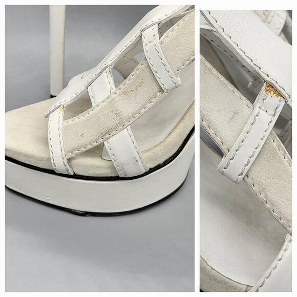 Gucci Daryl Calfskin Suede  Cage Platform Sandals - Picture 5 of 17